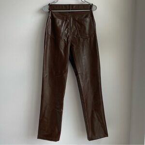 A&F Vegan Leather 90s Straight Pants